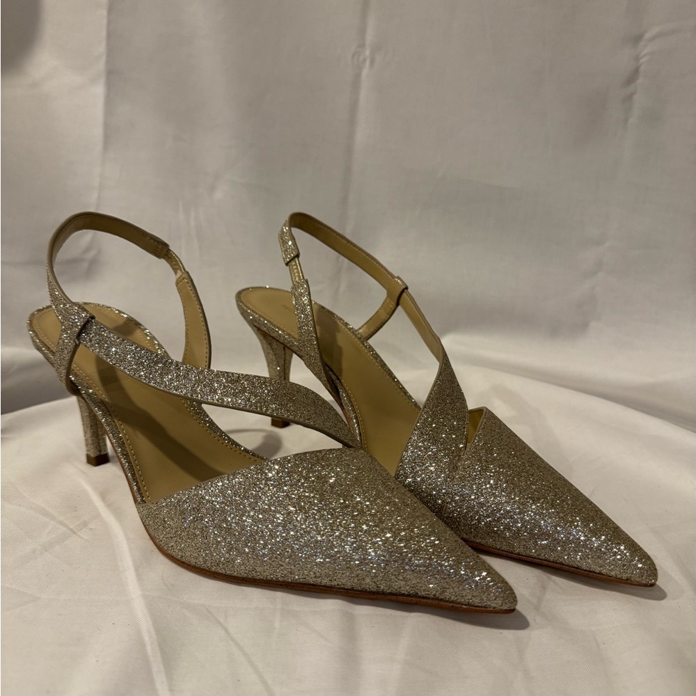 Michael Kors Gold Glitter Heels
